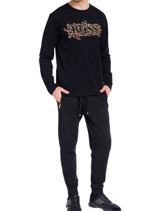 Чёрная футболка BOSS: фото 1 - Invogue